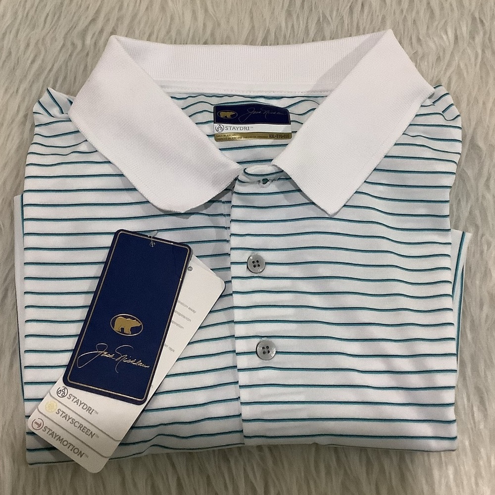 Jack Nicklaus stripe golf polo shirt size XXL new